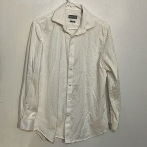 Michael Kors men classic white button down shirt slim fit 15 1/2  32/33 m